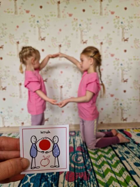 Pohybové pexeso tvary – ukázka 2